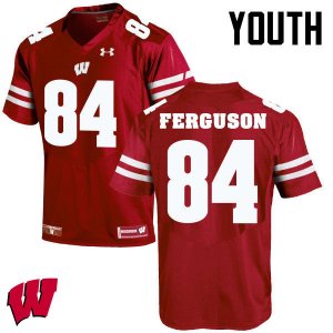 Youth Wisconsin Badgers NCAA #84 Jake Ferguson Red Authentic Under Armour Stitched College Football Jersey UB31L05AJ